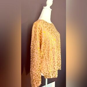 Pink and Gold Leopard print top